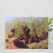 Bären im Watermelon Patch (von W.H. Beard) Karte (Stehend Vorderseite)