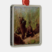 Bären im Watermelon Patch (von W.H. Beard) Ornament Aus Metall (Rechts)