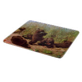 Bären im Watermelon Patch (von W.H. Beard) Schneidebrett (Ecke)