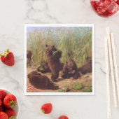 Bären im Watermelon Patch (von W.H. Beard) Serviette (Beispiel)