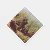 Bären im Watermelon Patch (von W.H. Beard) Serviette (Ecke)