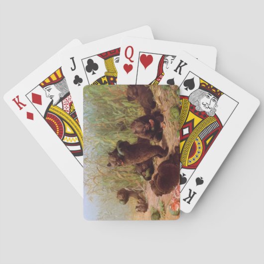 Bären im Watermelon Patch (von W.H. Beard) Spielkarten (Rückseite)