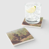 Bären im Watermelon Patch (von W.H. Beard) Steinuntersetzer (Seitenansicht)