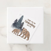 Bären im Winter Forest Scandi Neutral Baby Dusche Geschenkanhänger (Beispiel)