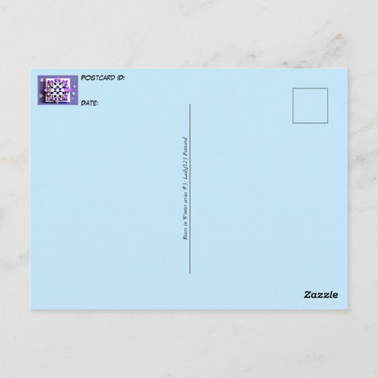 Bären im Winter, Postüberquerung Postkarte (Rückseite)