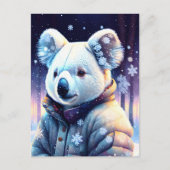 Bären im Winter, Postüberquerung Postkarte (Vorderseite)