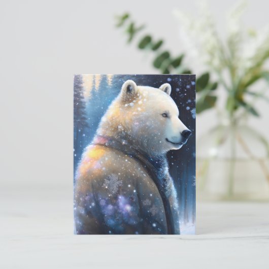 Bären im Winter, Postüberquerung Postkarte (Stehend Vorderseite)