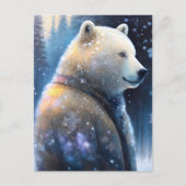 Bären im Winter, Postüberquerung Postkarte (Vorderseite)