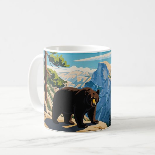 Bären im Yosemite Nationalpark Kaffeetasse (Vorderseite Links)