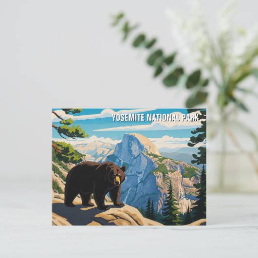 Bären im Yosemite Nationalpark Postkarte (Stehend Vorderseite)