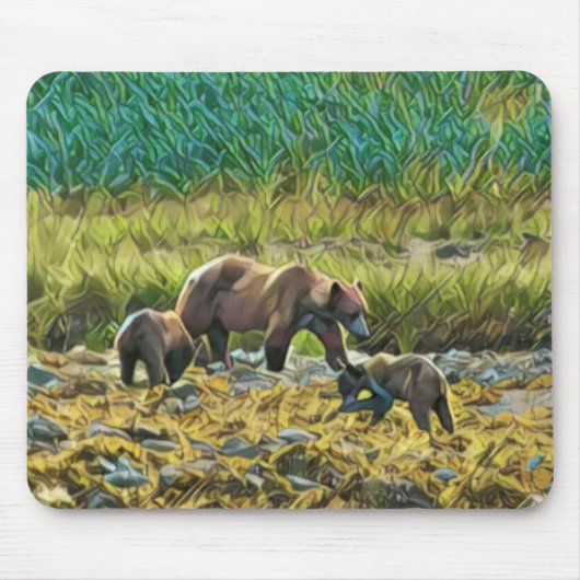 Bären in Alaska Mousepad (Vorne)