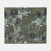 Bären in den schönen Wäldern Fleecedecke (Vorderseite (Horizontal))