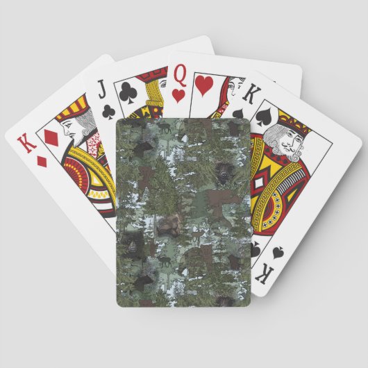 Bären in den schönen Wäldern Spielkarten (Rückseite)