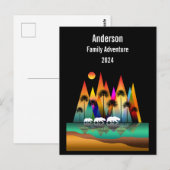 Bären in den Wäldern der modernen Berge Postkarte (Vorne/Hinten)