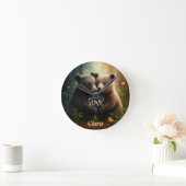 Bären in der Liebe umarmt Runde Wanduhr (Zuhause)
