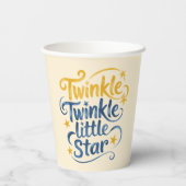 Bären in der Moonlight Boy Baby Dusche Pappbecher (Rückseite)