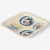 Bären in der Moonlight Boy Baby Dusche Pappteller (Gewinkelt)