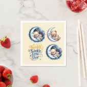 Bären in der Moonlight Boy Baby Dusche Serviette (Beispiel)