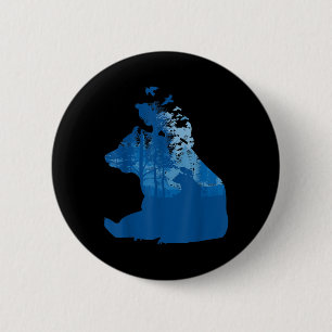 Bären in der Natur Waldgebiet Silhouette Vogelwelt Button