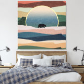 BÄREN IN DESERT SUNSET LEINWANDDRUCK (Insitu (Schlafzimmer))
