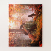 Bären in einer Kiefernwaldkunst Puzzle (Vertikal)