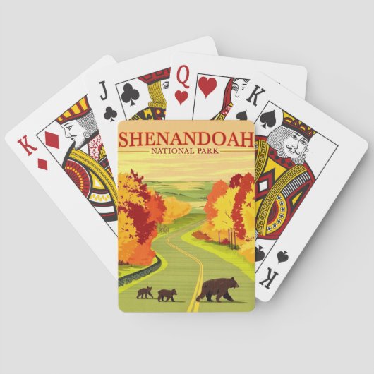 Bären in Shenandoah NP spielen Karten Spielkarten (Rückseite)