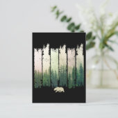 Bären in Waldlandschaft Postkarte (Stehend Vorderseite)