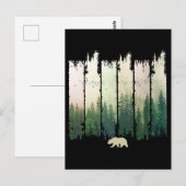 Bären in Waldlandschaft Postkarte (Vorne/Hinten)