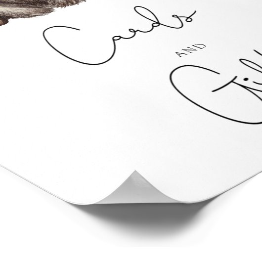 Bären - Karten und Geschenke Babydusche Poster (Ecke)