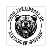 Bären-Kopf-Baring Zähne #2 Bibliotheksname Permastempel (Design)