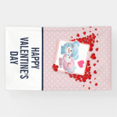 Bären küssen mit dem Valentinischen Roten Herz Banner (Horizontal)