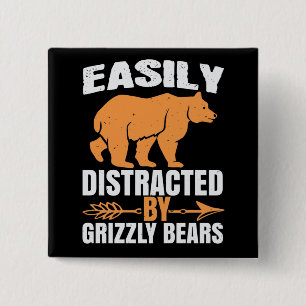 Bären - leicht von Grizzly Bären abgelenkt Button