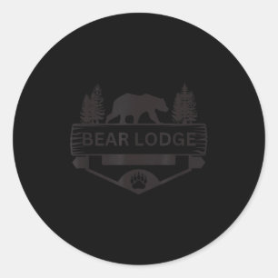 Bären Lodge Wyoming Wildtiere Bär Wandern Camping Runder Aufkleber