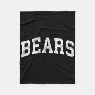 Bären Maskottchen Vintage Athletik Sport Name Desi Fleecedecke