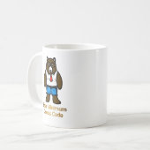 Bären Minimal Funny Office Pub Art Kaffeetasse (Vorderseite Links)