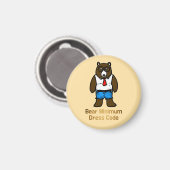 Bären Minimal Funny Office Pub Art Magnet (Vorderseite/Rückseite)