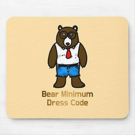 Bären Minimal Funny Office Pub Art Mousepad (Vorne)