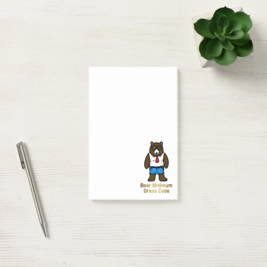 Bären Minimal Funny Office Pub Art Post-it Klebezettel (Büro)