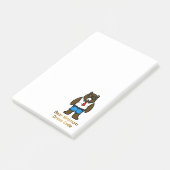 Bären Minimal Funny Office Pub Art Post-it Klebezettel (angewinkelt)