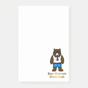 Bären Minimal Funny Office Pub Art Post-it Klebezettel