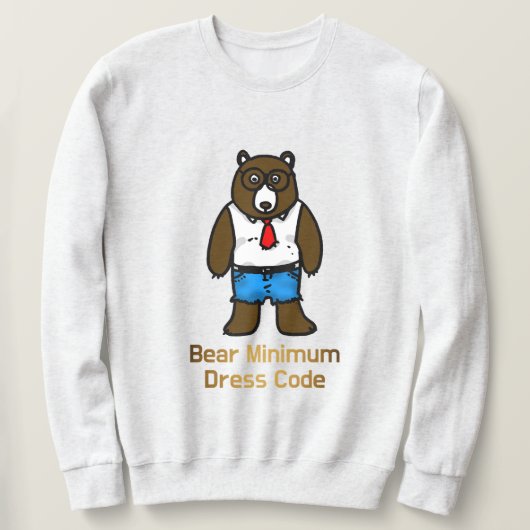 Bären Minimal Funny Office Pub Art Sweatshirt (Design vorne)