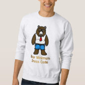 Bären Minimal Funny Office Pub Art Sweatshirt (Vorderseite)