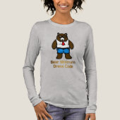 Bären Minimal Funny Office Pub Art Tri-Blend Shirt (Vorderseite)