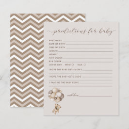 Bären mit Balloons Vorhersagen für Baby Game Card