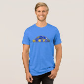 Bären mit Maskottchen Tri-Blend Shirt (Vorderseite voll)