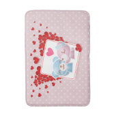 Bären mit roten Lieben überall küssen Badematte (Vorderseite Vertikal)