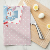 Bären mit roten Lieben überall küssen Geschirrtuch (Viertel Falte)