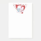 Bären mit roten Lieben überall küssen Post-it Klebezettel (Vorderseite)