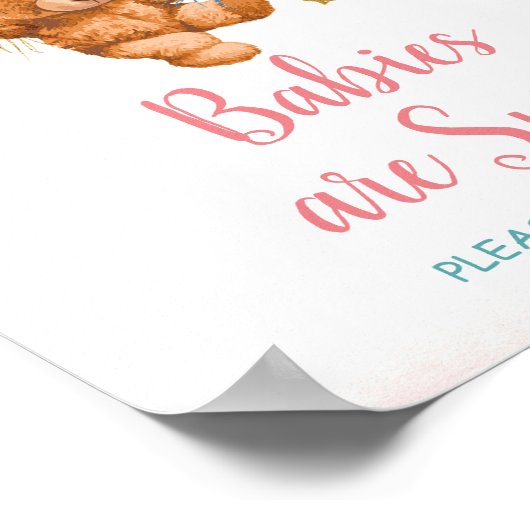 Bären Niedlich Babys sind süß, nehmen Sie bitte ei Poster (Ecke)