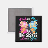 Bären Nk Oder Blau Große Schwester Liebt Dich Gesc Magnet (Vorderseite/Rückseite)